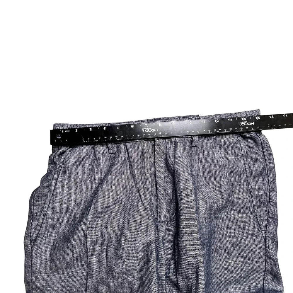 Banana Republic Mason Athletic Tapered Linen Cotton Pants Blue 30x32